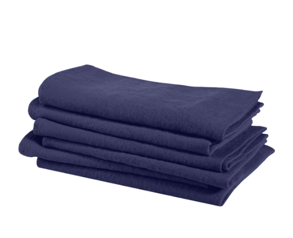 Linge Particulier French Linen + Cotton XL Waffle Bath Towel - Black - 40 x  62